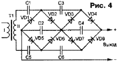 Учетверитель напряжения схема